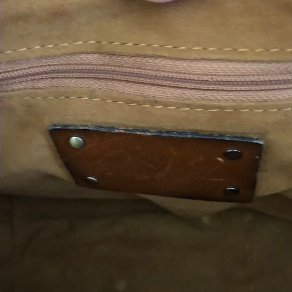 Patricia Nash rare Y2k palmarola satchel Woven Straw bamboo  - Cream & Brown